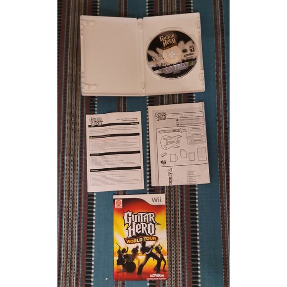 Guitar Hero World Tour Wii Nintendo With Manual. Game Only Pre-owned Untested - Picture 3 of 4